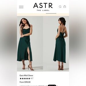 Astr the label olive green dress